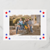 Foto van Patriottic Stars Folie Feestdagenkaart (Voorkant)