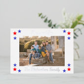 Foto van Patriottic Stars Folie Feestdagenkaart (Staand Voorkant)