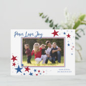 Foto van patriottische feestdag feestdagenkaart (Staand voorkant)