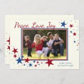 Foto van patriottische feestdag feestdagenkaart (Voorkant / Achterkant)