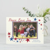 Foto van patriottische feestdag feestdagenkaart (Staand voorkant)