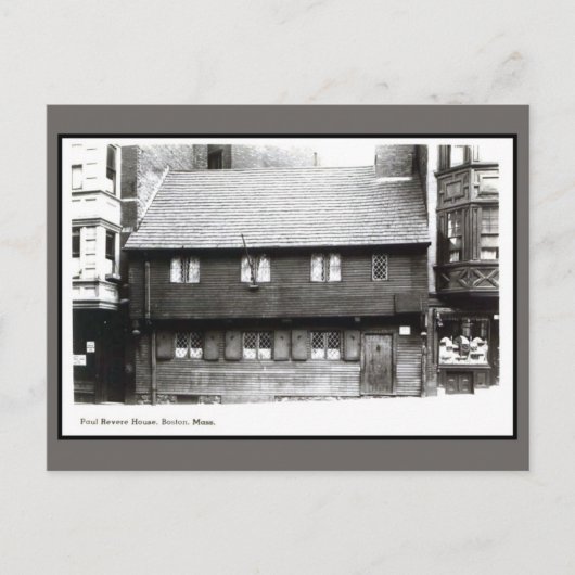  foto van Paul Revere House Boston MA uit 1900 Briefkaart (Voorkant)