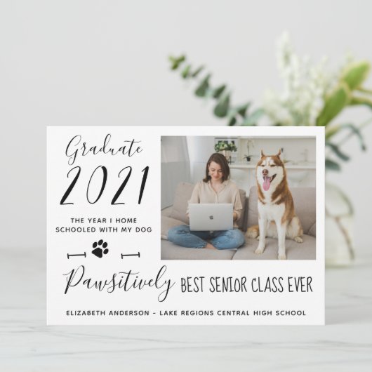 Foto van Pawsitive Best Senior Class 2021 Afstuder Aankondiging (Staand voorkant)