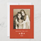 Foto van Peace on Earth Angel Folk Feestdagenkaart (Achterkant)