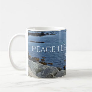 Foto van Peaceful Blue Atlantic Ocean Bible Verse Koffiemok