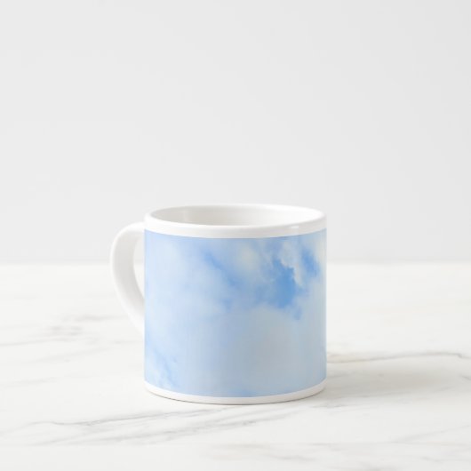 Foto van Peaceful Light Blue Sky Simple Espresso Kop (Links)