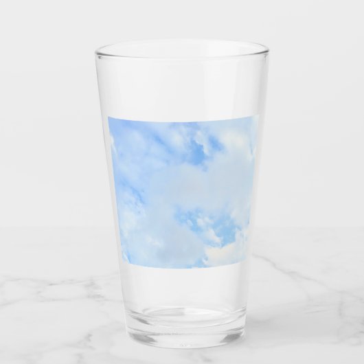 Foto van Peaceful Light Blue Sky Simple Glas (Voorkant)