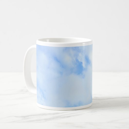 Foto van Peaceful Light Blue Sky Simple Koffiemok (Voorkant links)
