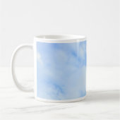 Foto van Peaceful Light Blue Sky Simple Koffiemok (Links)