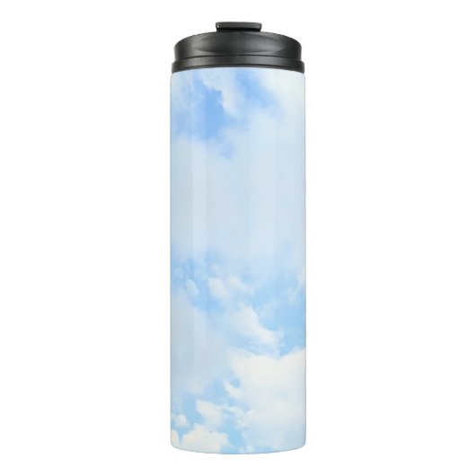 Foto van Peaceful Light Blue Sky Simple Thermosbeker (Voorkant)