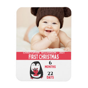 Foto van Penguin Baby's First Christmas Magneet