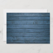 Foto van Pensioenpartij Blue Rustic Wood Kaart (Achterkant)