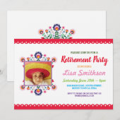Foto van Pensioenpartij Fiesta Mexican Floral Kaart (Voorkant / Achterkant)
