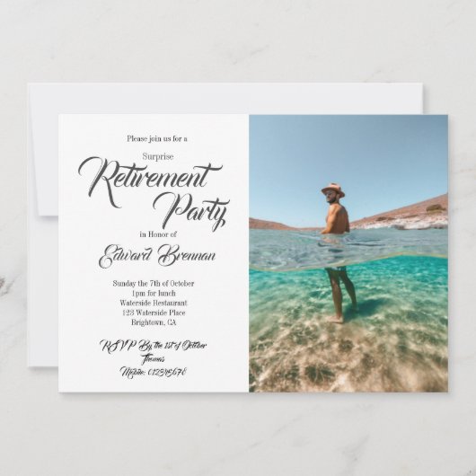 Foto van Pensioenpartij Modern Stijlvolle Typograf Kaart (Voorkant)