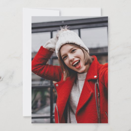 Foto van Periwinkle Checkerboard Graduy Party Kaart (Achterkant)