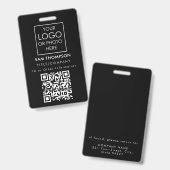 Foto van personeels-ID QR-code van bedrijfsbeveil Badge (Voor- en achterkant)