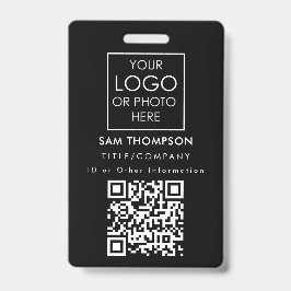 Foto van personeels-ID  QR-code van bedrijfsbeveil Badge