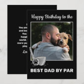 Foto van Pet Best Dad by Par Golf Birthday Kaart (Voorkant / Achterkant)