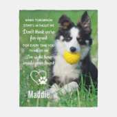 Foto van Pet Dog Memorial Pet Loss Fleece Deken (Voorkant)