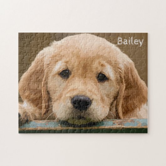 Foto van Pet - Golden Retriever - Dog Photo Legpuzzel (Horizontaal)