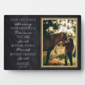 Foto van Pet Loss Herembrance Horse Fotoplaat (voorkant)