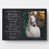 Foto van Pet Loss Herembrance Horse Fotoplaat (voorkant)