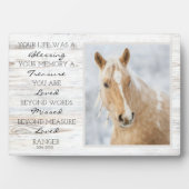 Foto van Pet Loss Herembrance Horse Fotoplaat (voorkant)