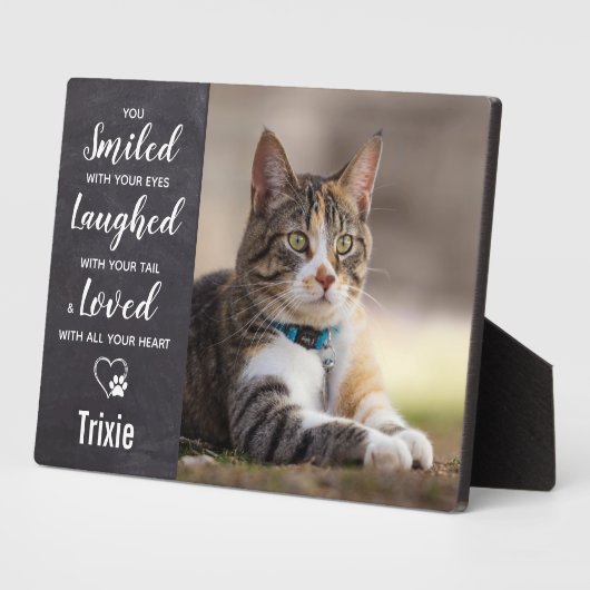 Foto van Pet Memorial Cat Fotoplaat (Zijkant)