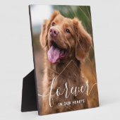 Foto van Pet Memorial Dog voor altijd in ons hart  Fotoplaat (Zijkant)