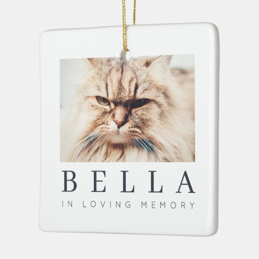 Foto van Pet Memorial Modern Simple Chic Keramisch Ornament (Links)