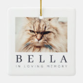 Foto van Pet Memorial Modern Simple Chic Keramisch Ornament (Achterkant)