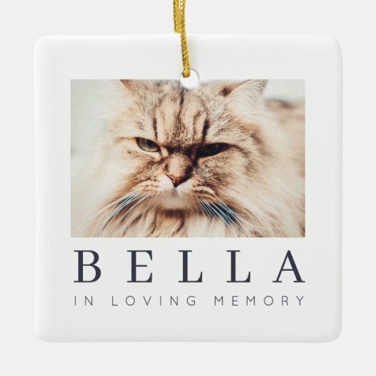 Foto van Pet Memorial Modern Simple Chic Keramisch Ornament (Voorkant)