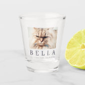 Foto van Pet Memorial Modern Simple Chic Shot Glas (Voorkant)