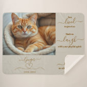 Foto van Pet Memorial Sherpa Blanket Deken (Voorkant (horizontaal))