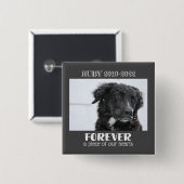 Foto van Pet Memorial Vierkante Button 5,1 Cm (Voorkant /achterkant)