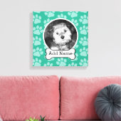 Foto van Pet met Dog Bone en Paw Prints Green (Insitu (Woonkamer))