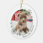 Foto van Pet's First Christmas Keramisch Ornament (Links)