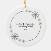 Foto van Pet's First Christmas Keramisch Ornament (Achterkant)