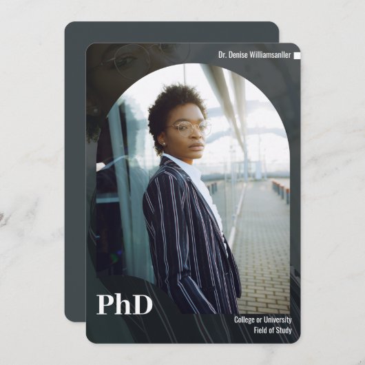 Foto van PhD Afstuderen Aankondiging (Voorkant / Achterkant)