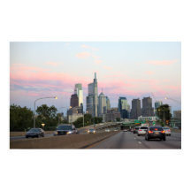 Foto van Philadelphia Skyline Zonsondergang