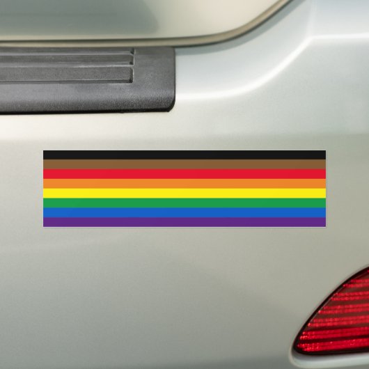 Foto van Philly Rainbow gay pride Flag Bumpersticker (Op auto)