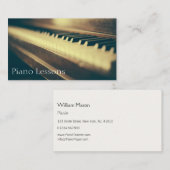  foto van piano/pianist - Visitekaartje (Voorkant / Achterkant)