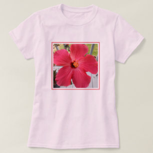 Foto van Pink Beauful Hibiscus Flower T-shirt