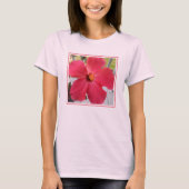 Foto van Pink Beauful Hibiscus Flower T-shirt (Voorkant)