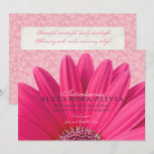 Foto van Pink Daisy Baby Girl Aankondiging van geb (Voorkant / Achterkant)