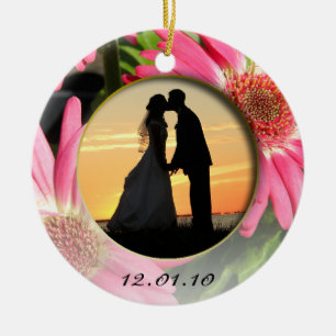 Foto van Pink Gerber Daisy Keramisch Ornament