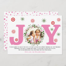 Foto van Pink Joy en kerst bloemenkrans