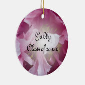 Foto van Pink Peony Afstuderen Keramisch Ornament (Rechts)