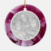 Foto van Pink Peony Afstuderen Keramisch Ornament (Achterkant)