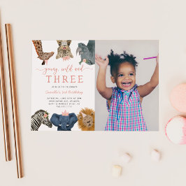 Foto van Pink Young Wild en Three Safari Birthday Kaart